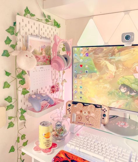 Switch Case, Nintendo Switch Case, Desk Layout, Otaku Room, Japanese Home Decor, Video Game Room Design, Gaming Setups, Desk Inspo, Desk Inspiration