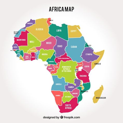 Vecteur gratuit carte du continent afric... | Free Vector #Freepik #freevector #continent-africain #carte-continent #afrique-continent #carte-monde World Map Africa, Nigerian Wedding Makeup, Africa Continent Map, Healthy Food Pictures, Map Of Nigeria, Continent Map, World Map Printable, Africa Continent, Star Logo Design