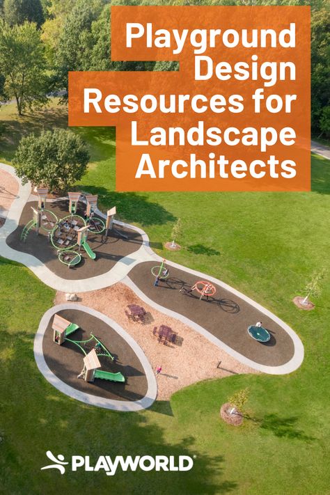 Adding architectural playground equipment to parks, open spaces, gardens, and other neighborhood residential areas can help attract more families to your community! Landscape architects, plan and nurture the appearance of public spaces. 🌳 Playground Layout, Playground Design Landscape, Community Park Design Public Spaces, Park And Playground Design, Community Park Design, Inclusive Playground Design, Landscape Playground Architecture, Public Playground Urban Design, Kindergarden Playground Architecture