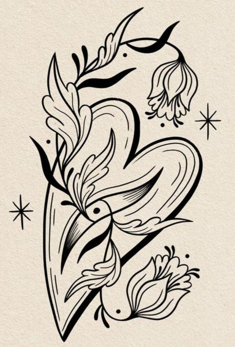 Female Tattoos Sleeve, Tattoo Portfolio Cover Page, Trad Flower Tattoo, Valentines Tattoo, Traditional Tattoo Outline, Noir Tattoo, Nouveau Tattoo, Flash Tattoo Designs, Tattoo Portfolio