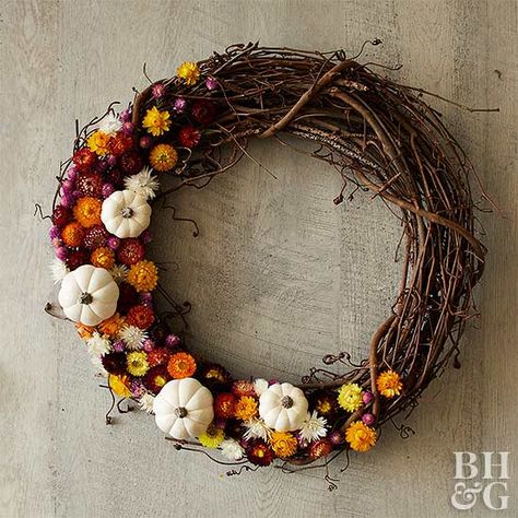 Spring flower wreath