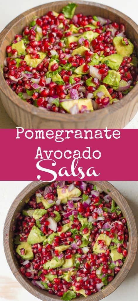 Pomegranate Avocado Salsa - Wholesomelicious Pomegranate Recipes, Fruit Appetizers, Holiday Appetizers Easy, Avocado Dip, Paleo Recipes Easy, Avocado Salsa, Avocado Tomato, Fun Foods, Holiday Appetizers