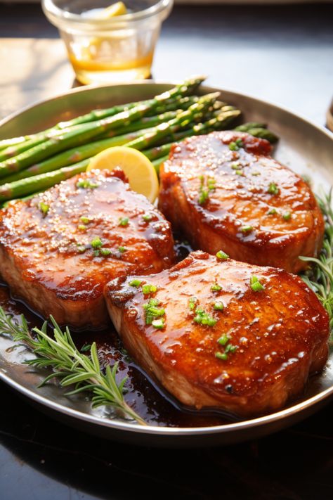 Honey Garlic Boneless Pork Chops, Pork Chops Honey Garlic, Reese Pieces, Longhorn Steakhouse Recipes, Bacon Crackers, Honey Pork Chops, Garlic Pork Chops, Honey Garlic Pork, Boneless Pork Chop Recipes