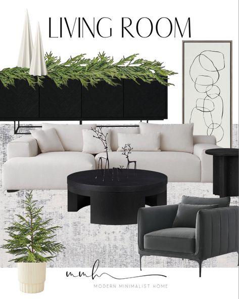 living room // living room rug // living room furniture // living room decor // living room Inspo // living room chair // living room design // living room ideas // living room couch // living room wall decor // home decor // modern home decor // decor // modern home // modern minimalist home // amazon home // home decor amazon // home decor 2023 // amazon home decor // wayfair // target home // target decor // home // Follow my shop @modern.minimalist.home on the @shop.LTK app to shop this po Black And Neutral Living Room Modern, Black And White Modern Living Room, Black Living Room Furniture, Modern Sectional Living Room, Cb2 Living Room, Wooden Door Ideas, Home Decor Ideas Living Room Apartment, Modern White Living Room, Black Furniture Living Room