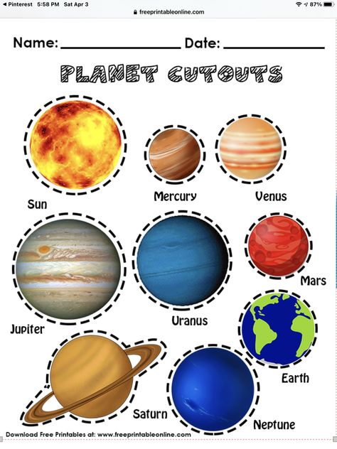 Preschool Outer Space, Planets Activities, Solar System Projects For Kids, Space Theme Preschool, Eight Planets, Planet Project, Planet Crafts, Tata Surya, Solar System For Kids