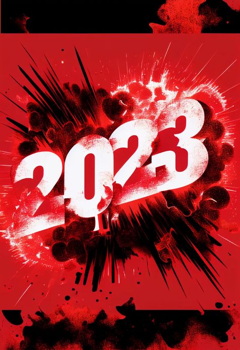 Happy New Year Banner Design, New Year Hd Wallpaper, New Year Banner Design, Red Explosion, Happy New Year Hd, 2023 Image, Card Backgrounds, New Year Poster, Happy New Year Card