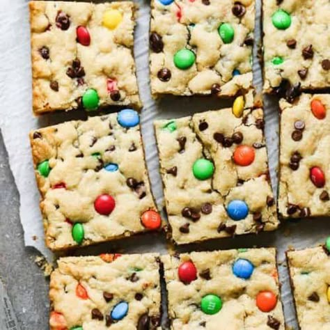 M&M Cookie Bars - Tastes Better From Scratch Tollhouse Cookie Bars, Mnm Cookies Recipe, M M Cookie Bars, Cookie Bars Easy, Tastes Better From Scratch, Chocolate Chip Bars, M M Cookies, Chocolate Chip Cookie Bars, Cookie Bar Recipes