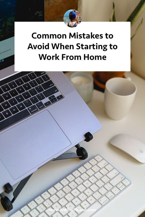 Transitioning to remote work isn’t as easy as it looks, right? What may have seemed like an effortless transition from the office to working from a laptop in bed might be a small struggle. If you feel this way, you’re certainly not alone. Learn about the common mistakes that are made when you work from home. You'll learn about some office tips, advice about home office setup. Office ideas are important! Work From Home Laptop Setup, Work From Home Desk Setup Laptop, Working From Home Setup Small Space, Remote Job Office Ideas, Remote Home Office, Work From Home Advice, Teach From Home Office, Laptop Office Setup, Work From Bed Setup