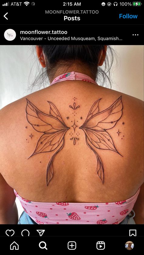 Fairy Wing Tattoos, Wing Tattoos On Back, Aries Tattoos, Horoscope Tattoos, Spine Tattoos For Women, Gorgeous Tattoos, Full Body Tattoo, Stylist Tattoos, Dainty Tattoos