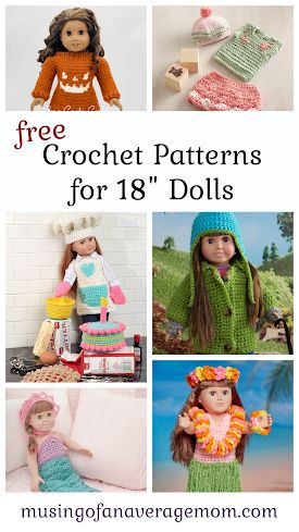 Free Doll Clothes Crochet Patterns, American Doll Crochet Patterns Free, American Girl Doll Crochet Patterns Free, Crochet Doll Accessories Free Patterns, Crochet American Girl Doll Clothes Free, Doll Clothes Crochet Patterns Free, Crochet American Girl Doll Clothes, Free Crochet Barbie Clothes, Crochet Baby Doll Clothes