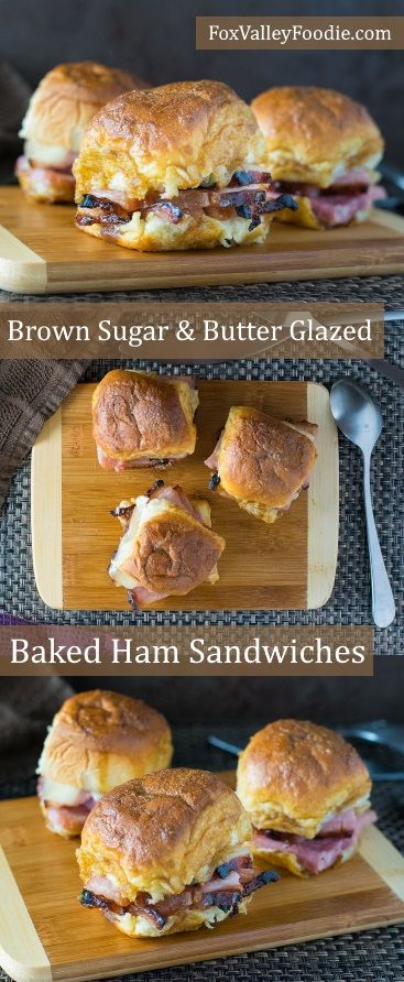 Baked Ham Sandwiches, Brown Butter Chicken, Glazed Baked Ham, Ham Sandwich Recipes, Ham Biscuits, Brown Sugar Ham, Ham Sliders, Sweet Dinner Rolls, Baked Breakfast