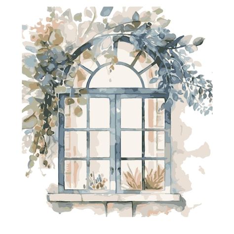 6mayis | Premium Vector #Freepik #vector #window-illustration #illustrations Windows Art Drawing, Aesthetic Window Drawing, Window Drawings Art, Cute Window Drawing, Window Aesthetic Drawing, Window Design Drawing, Window Illustration Drawing, Windows Illustration, Window Drawings