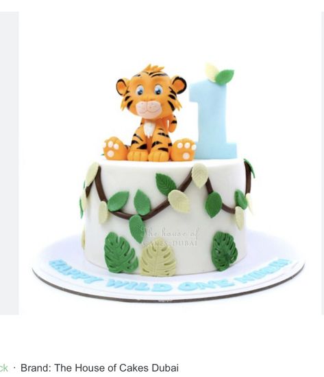 Birthday Cake Tiger Theme, Tiger Theme Cake 1st Birthdays, Tiger Theme Cake, Tiger Birthday Cake, Tiger Cupcakes, Tiger Cake, Boys 1st Birthday Cake, Twin Birthday Parties, Tiger Birthday