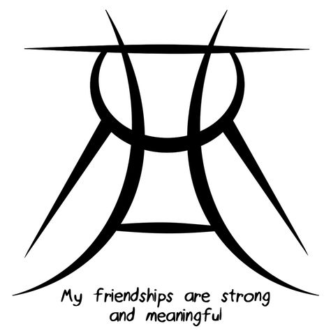 Strong Meaningful Relationships Friendship Sigil, Create A Sigil, Friendship Symbol Tattoos, Meaningful Friendships, New Beginning Tattoo, Protection Sigils, Mayan Symbols, Magick Symbols, Sigil Tattoo