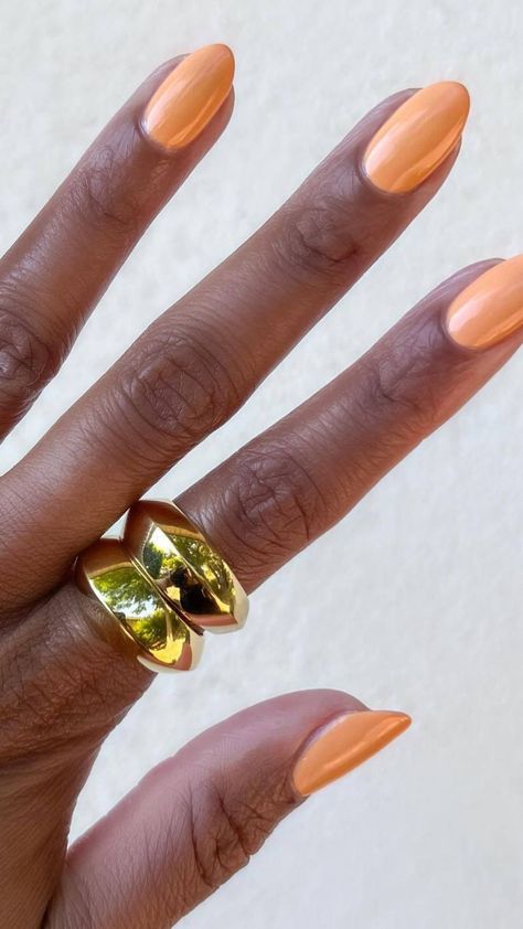 I Plan My Manicures in Advance—6 Nail Trends I’m Considering for My Upcoming Holiday Colour Tips Nails, Subtle Orange Nails, August Acrylic Nails Ideas, Orange Chrome Nails Summer, Orange Sherbet Nails, Light Orange Chrome Nails, Nail Colours 2024 Summer, Orange Nails With Chrome, Nails Opi Colors