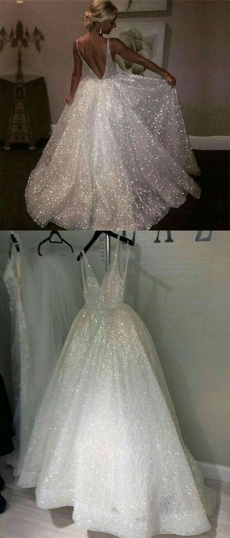 Formal Dresses Long Elegant, Glitter Wedding Dress, Sparkly Wedding Dress, Sparkle Wedding Dress, Celestial Wedding, The Prom, Sparkly Wedding, Sparkly Dress, Tulle Wedding