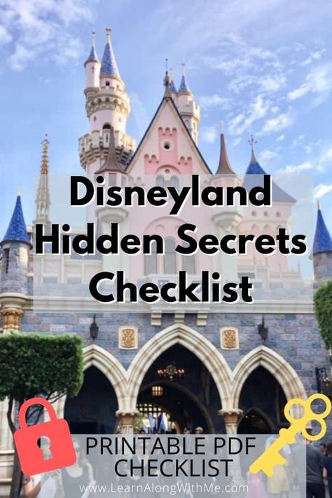 Disneyland Hidden Secrets, Disneyland Paris Checklist, Disneyland Paris Secrets, Disneyland Planning Printables, Disneyland Fun Facts, Disneyland Bucket List, Disneyland Checklist, Secrets Of Disneyland, Hidden Mickeys Disneyland