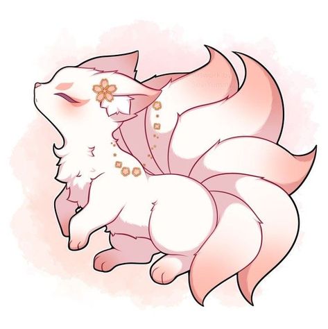 Yae miko in her fox form<33 genshin impact Sakura Kitsune, Foxes Art, Mythical Creatures Drawings, Cute Fox Drawing, Kitsune Fox, Fox Drawing, Cute Animal Drawings Kawaii, Creature Drawings, Fantasy Creatures Art