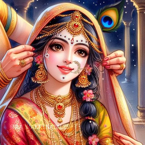 Radha Painting Beautiful, Radha Ji Drawing, Radha Rani Art, Radha Rani Drawing, Best Cartoon Shows, God Painting, Ganesha Drawing, Krishna Drawing, Radha Painting