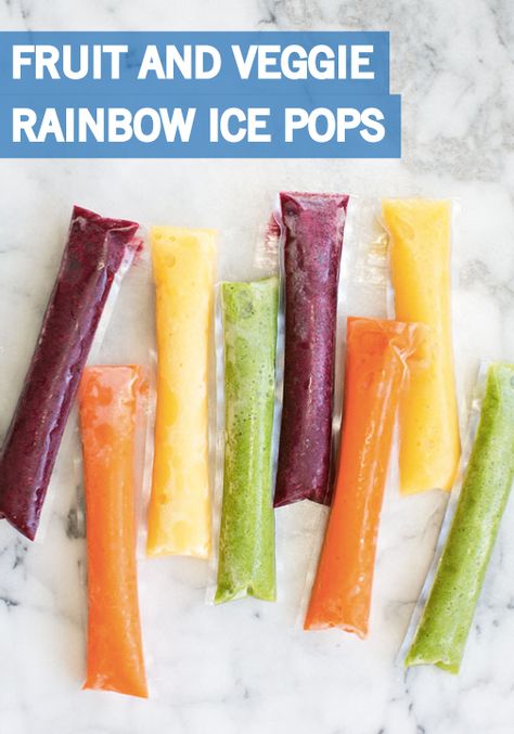 Frozen Fruit Snacks, Ice Pop Recipes, Fruit And Veggie, Rainbow Fruit, Smoothies For Kids, Popsicle Recipes, Summer Snacks, Ice Pops, Frozen Fruit