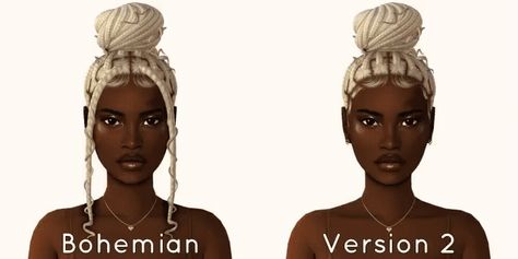 Hair Meme, High Bun Hair, Messy Curly Bun, Bohemian Braids, Braided Bangs, Braided Bun Hairstyles, Sims Hair, Dreadlock Hairstyles, Hair Stuff