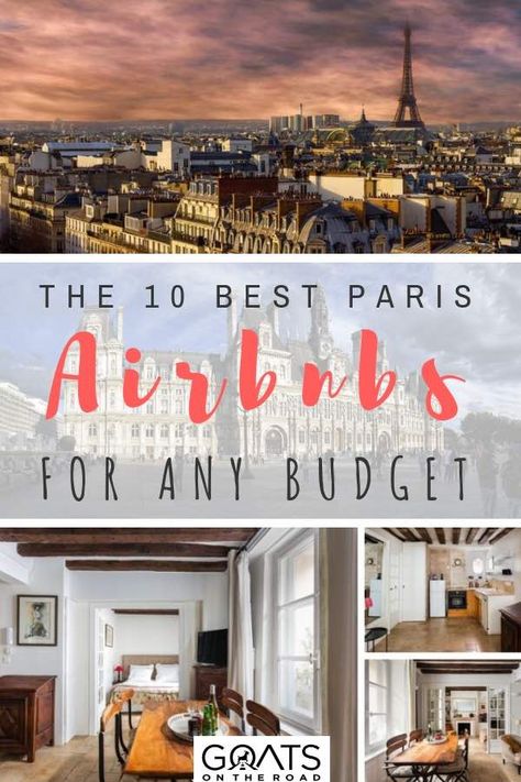 Need accommodation for your trip to paris, france? There are plenty of apartments to rent in this beautiful city, from Parisians style luxury homes, to romantic studios, chic flats, or a house with a beautiful terries and Eiffel Tower view, Airbnb offers some great deals for every budget. Check out our top 10 picks for your travel. | #visitparis #europetravel #airbnb #france Paris Places To Stay, Paris Accommodation, Best Paris Hotels, Paris Engagement, Paris 2023, Plan Paris, Paris Dream, Paris Trip, Trip To Paris