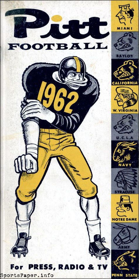 College Football Logos, Vintage Shirt Design, Pittsburgh Panthers, Football Illustration, Sport Inspiration, Retro Sports, Sport Illustration, Sport Art, Sports Graphics