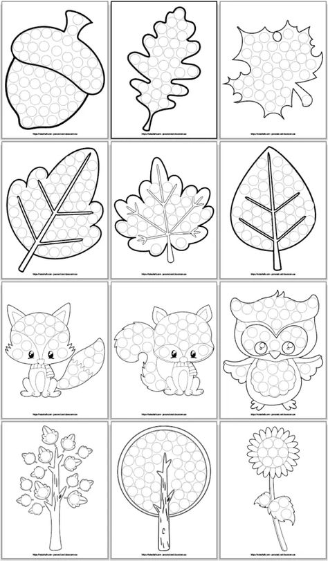 These free printable fall do a dot marker worksheets are a fun, low-prep indoor activity for toddlers and preschoolers! Cute fall dab a dot marker printables for kids. Click through to download 11 printable dot marker printables for FREE! Dot Marker Printables, Fun For Toddlers, Fall Crafts For Toddlers, Fall Worksheets, Dot Marker Activities, Activity For Toddlers, Fall Preschool Activities, Dot Worksheets, Do A Dot