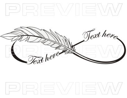 ▒Tattoo Lettering Design▒ Professional Custom Tattoo Lettering ... Infinity Feather Tattoo, Infinity Feather, Quill Tattoo, Infinity Tattoo With Feather, Tattoo Feather, Feather Tattoo Meaning, Feather With Birds Tattoo, Infinity Tattoo Designs, Tattoo Lettering Design