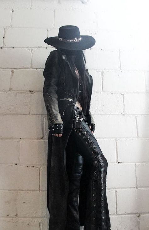 The dark, gothic, cold creature is the mystery of the WWE. She's know… #random #Random #amreading #books #wattpad Goth Cowboy, Cowboy Aesthetic, Wilde Westen, Fest Outfits, Cowboy Outfits, Rock Punk, Gothic Outfits, Dark Fashion, Mulan