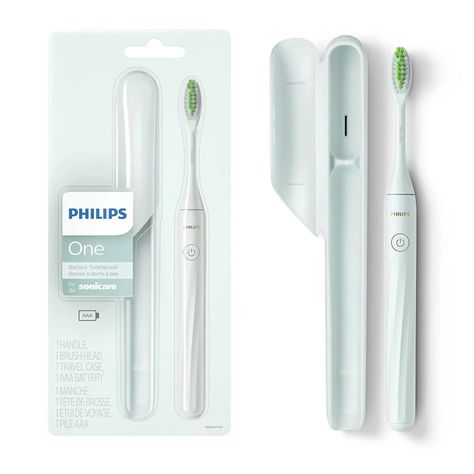 Philips One by Sonicare Battery Toothbrush Philips Sonicare Toothbrush, Sonicare Toothbrush, Toothbrush Accessories, Power Toothbrush, Sonic Electric Toothbrush, Oprahs Favorite Things, Philips Sonicare, Electric Brush, Travel Toothbrush