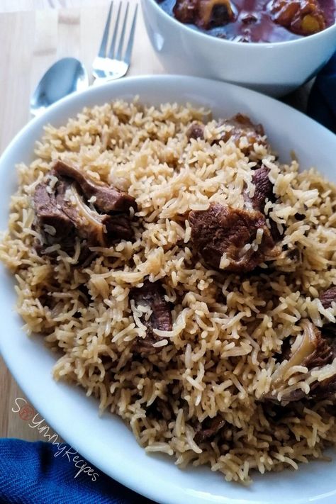 Lamb Pilau Rice - So Yummy Recipes Pakistani Rice Recipes, Russian Salad Recipe, Pilau Rice, Karahi Recipe, Cold Coffee Recipes, Savory Rice, Lebanese Food, Spinach Curry, Pulao Recipe