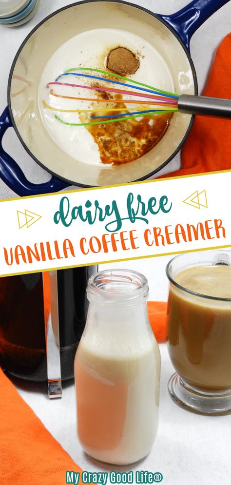 This is an easy and healthy dairy free vanilla coffee creamer that will change the way you drink coffee! Almond milk, oat milk, and soy creamers, while lactose free and plant based, are still lacking in nutrition and flavor. I’ve been on a mission to to create a plant based coffee creamer that had all the flavor of store bought, but with clean ingredients. I think this Vanilla Vegan Creamer fits the bill. Paleo Coffee Creamer, Almond Milk Creamer, Vegan Coffee Creamer, Dairy Free Coffee Creamer, Healthy Coffee Creamer, Non Dairy Coffee Creamer, Dairy Free Creamer, Coconut Milk Coffee, Vanilla Coffee Creamer