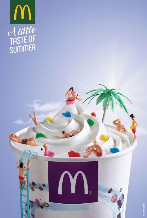 Island Water, Ice Cream Poster, Creative Advertising Design, 광고 디자인, Publicidad Creativa, Food Advertising, Food Graphic Design, Food Poster Design, Food Ads