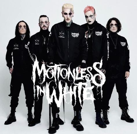 White Wallpaper Phone, Motionless In White Poster, Motionless In White Band, Miw Band, Ricky Olson, Chris Motionless, Life Vision, Band Rock, Emo Music