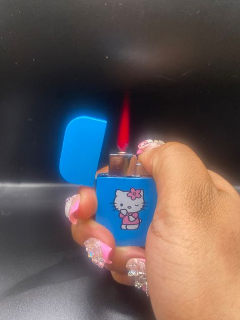 Instagram: prettyjoints Matching Lighters, Hello Kitty And Sanrio, Hello Kitty Matching, Blue Hello Kitty, Butane Lighter, Pin Search, Lighter Fluid, Search Pins, Hello Kitty Collection