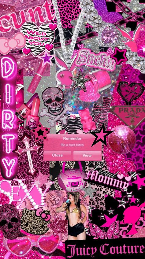 #juicycouture #y2k #pink Pink Y2k Aesthetic Wallpaper, Y2k Aesthetic Collage, Pink Corset Outfit, Y2k Board, Pink Y2k Aesthetic, Hot Pink Y2k, Y2k Collage, 2000s Wallpaper, Kay Kay