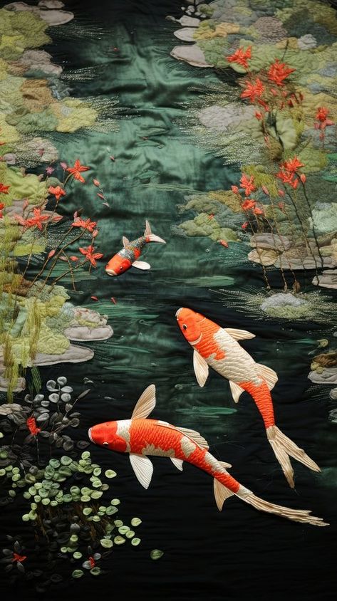 Koi pond outdoors animal nature. | premium image by rawpixel.com Fish Wallpaper Iphone, Koi Wallpaper, Aggressive Animals, Fish Quilt, Wallpaper Mobile, Fish Wallpaper, Animal Nature, Fish Swimming, Awesome Designs