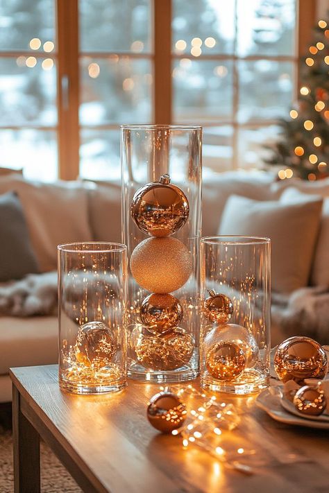 Cocktail Table Centerpieces Christmas, Elegant Christmas Living Room, Easy Christmas Centrepiece Ideas, Decorate Table For Christmas, Coffee Table Christmas Decor Ideas, Christmas Decor Ideas Easy, Coffee Table Christmas Decor, Christmas Centrepiece Ideas, Coffee Table Christmas