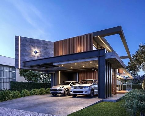 😍Tag your friends 🙌🏽 DM me for business inquires 📥 Credits: unkown(DM me!!) • • What do you think about this design ? • follow our founder… Roof Canopy, Car Shade, Modern House Facades, Tag Your Friends, Facade Design, Facade House, Amazing Architecture, Luxury Interior, Dm Me