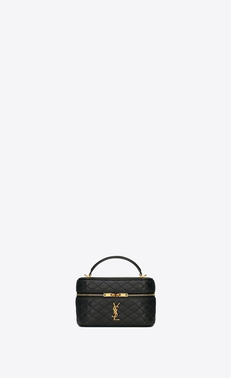 GABY mini vanity bag in lambskin | Saint Laurent | YSL.com Ysl Vanity Bag, Ysl Mini Bag, 2024 Manifestation, Mini Vanity, Saint Laurent Women, Rose Bag, Vanity Bag, Wallet Pouch, Saint Laurent Wallet