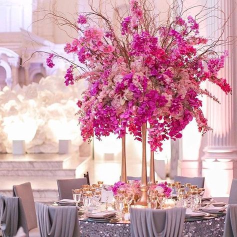 Kemeisha Taylor (@kemeishataylor) • Instagram photos and videos Pink Centrepiece, Wedding Brainstorming, Gold Quinceanera, Pink Centerpieces, Satin Mermaid Wedding Dress, Pink Weddings, Purple Wedding Bouquets, Quinceanera Decorations, Modern Inspiration