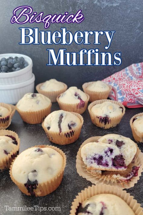 Biscuit Recipe Bisquick, Bisquick Dumpling, Bisquick Blueberry Muffins, Bisquick Muffins, Bisquick Recipes Breakfast, Pumpkin Beer Bread, Blueberry Muffin Recipe Easy, Gluten Free Bisquick, Bakery Muffins