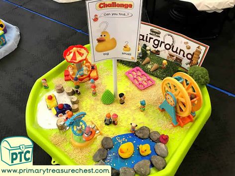 Fairground  Small World Sensory Play, Tuff Tray Small World Scene for Toddlers-EYFS Children Science Gadgets, Forensic Anthropology, Physics Classroom, Key Stage 1, Teaching Resources Primary, Third Grade Science, Tuff Tray, Three Little Pigs, Small World Play