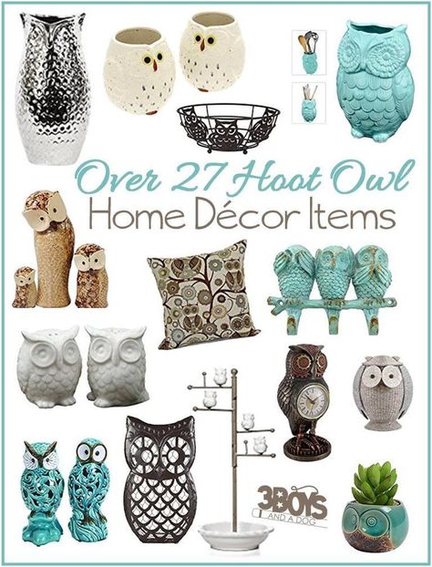 Owl Decor For Home, Owls Decor, Owl Kitchen Decor, Classy Home Decor, Diy Owl, Owl Kitchen, Owl Home Decor, Farmhouse Side Table, Cute Dorm Rooms