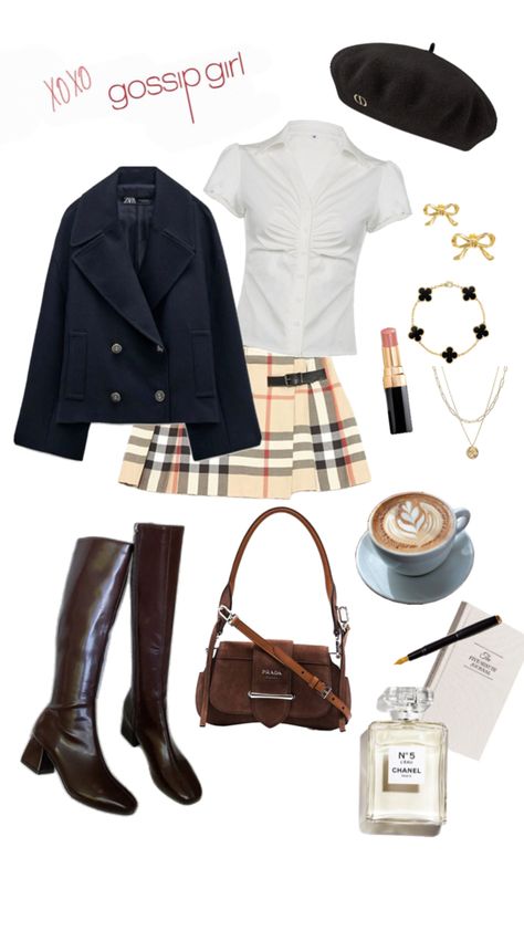 Elegant,#schooloutfit,gossip girl,blair,#blairwaldorf Gossip Girl Blair Outfits, Gossip Girl Fashion Outfits, Gossip Girl Outfits Blair, Gossip Girl Outfits Inspiration, Gossip Girl Outfit, Blair Waldorf Outfits, Nyc Winter Outfits, Gossip Girl Blair, Nyc Fits