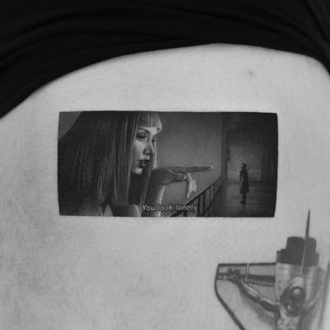 Blade Runner 2049 Tattoo, Film Tattoo, Runner Tattoo, Detailed Tattoos, Movie Tattoos, Popular Characters, Blade Runner 2049, Detailed Tattoo, Realism Tattoo