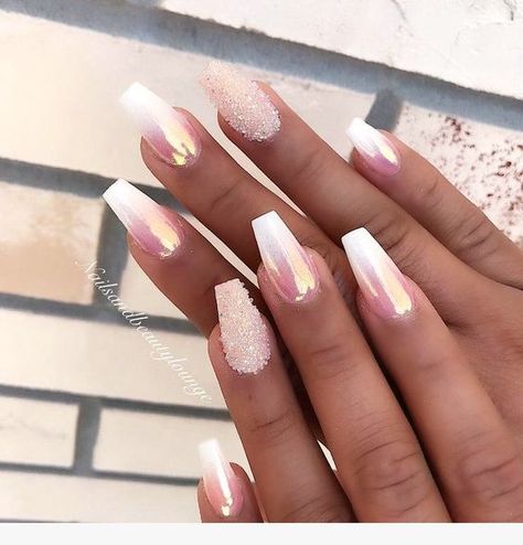 Acrylic Chrome Nails, Acrylic Nails Chrome, Ombre Chrome Nails, Chrome French, Nails Birthday, Nails Classy, Chrome Nails Designs, Nails Tumblr, Super Nails