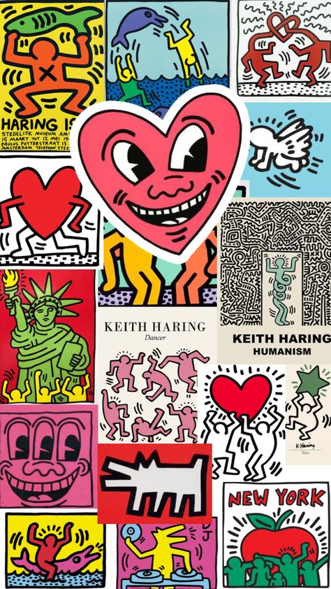 Keith Haring Background, Keith Haring Phone Wallpaper, Keith Haring Wallpaper, Keith Haring Art, Haring Art, 背景 シンプル, Mood Wallpaper, Deco Originale, Phone Wallpaper Patterns