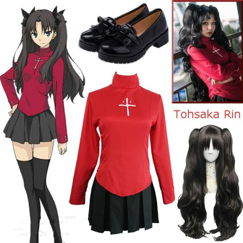 Rin Tohsaka Cosplay, Easy Anime Cosplay, Cute Anime Outfits, Rin Cosplay, Easy Cosplay Ideas, Cosplay Ideas Women, Anime Cosplay Ideas, Rin Tohsaka, Easy Cosplay